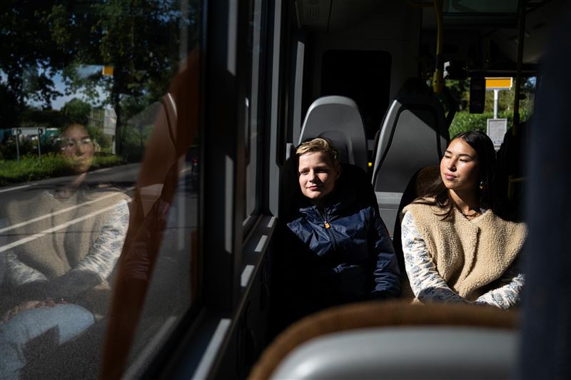 Travelers on the bus