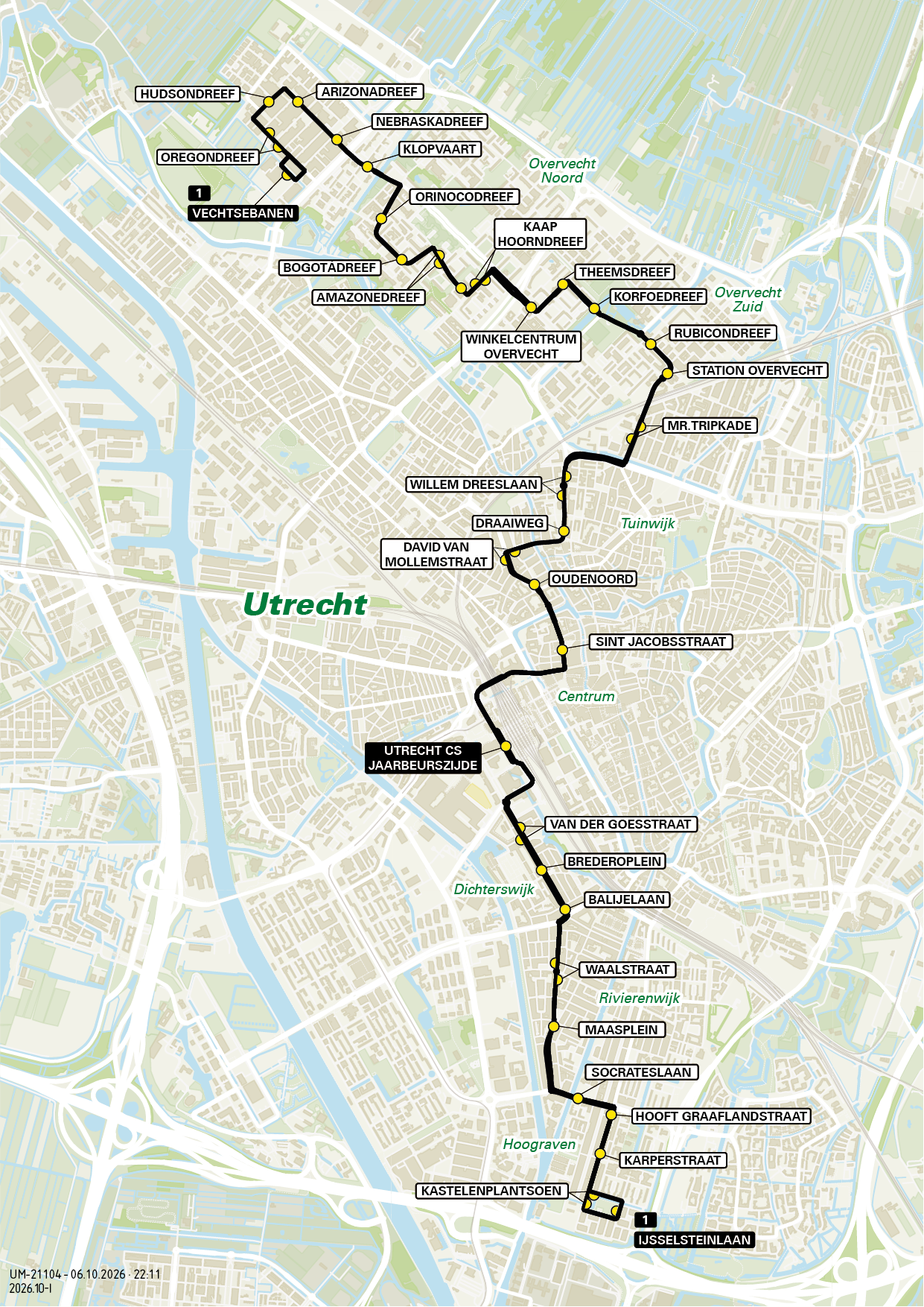 Lijn 1 route aanpassing Lijn 1 route aanpassing